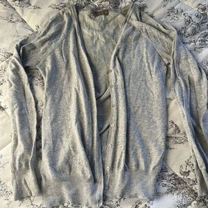 Grey Zara Button Down Cardigan